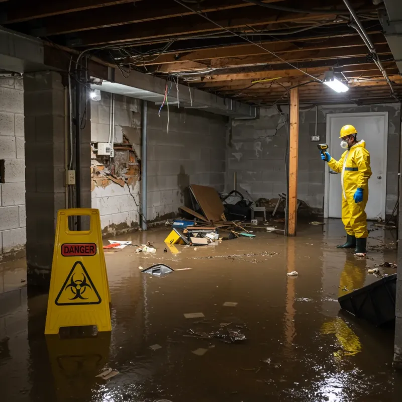 Flooded Basement Electrical Hazard in Coos County, OR Property